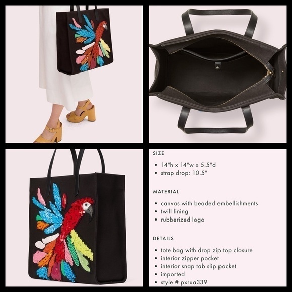 Kate Spade Jeweled Sequin Black Bag Purse NWT - Picture 4 of 8